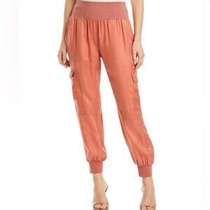 Cinq a Sept Giles Satin Pant Satin Wide Band Jogger Womens XL